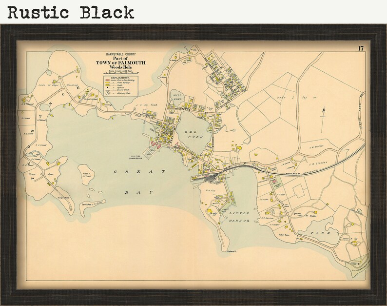 FALMOUTH Massachusetts 1910 WOODS HOLE