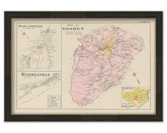 GOSHEN, New York 1903 Map - Replica or Genuine Original