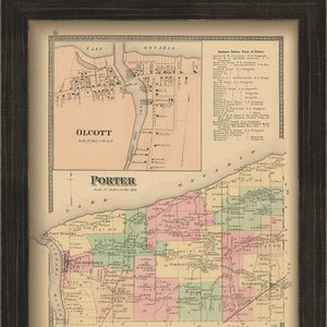PORTER, New York 1875 Map, Replica or Genuine Original image 5