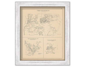 CHESTERFIELD and WEST CHESTERFIELD, New Hampshire 1892, Replica or genuine original