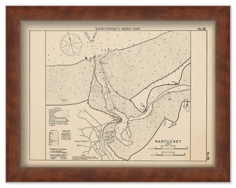 Nantucket Harbor - Nautical Chart by George W. Eldridge 1901