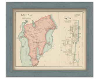Laconia, New Hampshire 1892 Map