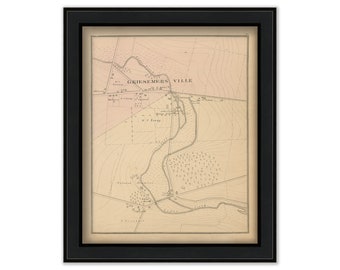 GRIESEMERS VILLE, Pennsylvania 1876 Map - Replica or Genuine ORIGINAL