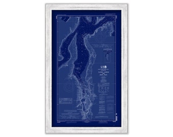 OLYMPIA HARBOR and Budd Inlet, Washington - 2010 Nautical Chart Blueprint