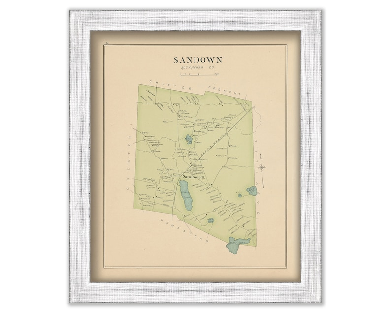 SANDOWN New Hampshire 1892 Map Etsy