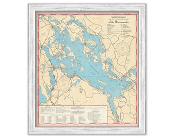 LAKE WINNIPESAUKEE, New Hampshire 1967 Nautical Chart