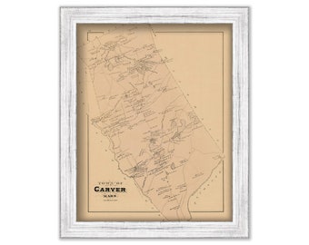 CARVER, Massachusetts 1879 Map - Replica or Genuine ORIGINAL