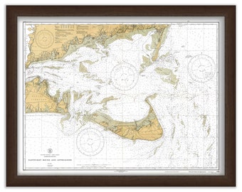 NANTUCKET SOUND & APPROACHES, Massachusetts - 1933 Nautical Chart