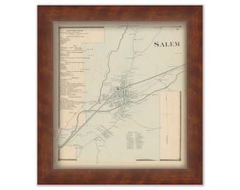 Village of SALEM, New York 1866 Map