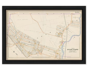 Hyde Park, Massachusetts 1888 Map