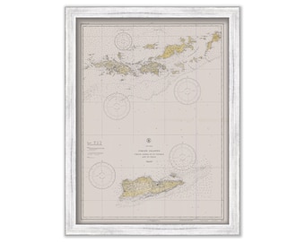 VIRGIN ISLANDS  - St Thomas, St Croix, St John, Vigin Gorda, Tortola and Josh Van Dyke -  1929 Nautical Chart