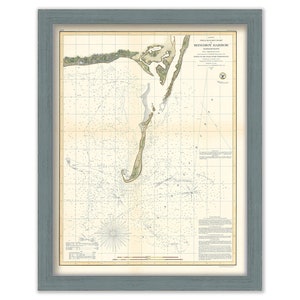 MONOMOY HARBOR, Chatham, Massachusetts 1854 Nautical Chart