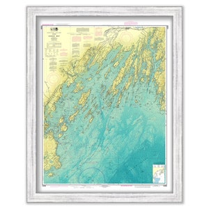 CASCO BAY, Maine - 2019 Bathymetry Nautical Chart