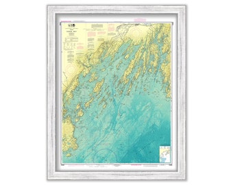 CASCO BAY, Maine - 2019 Bathymetry Nautical Chart