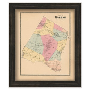BOZRAH, Connecticut, 1868 Map