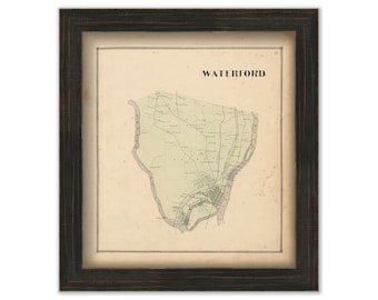 WATERFORD, New York 1866 Map, Replica or Genuine ORIGINAL