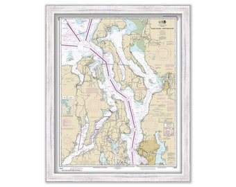SEATTLE and PUGET SOUND, Washington - Nautical Chart published in 2017