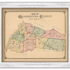 GLOUCESTER COUNTY, New Jersey -  1879 Map