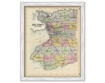 ERIE County, New York 1912 Map, Replica or GENUINE ORIGINAL