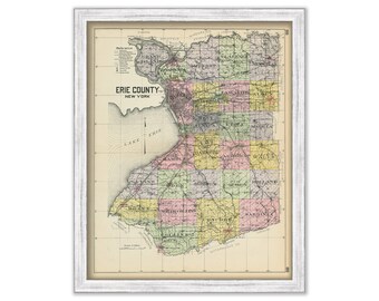 ERIE County, New York 1912 Map, Replica or GENUINE ORIGINAL