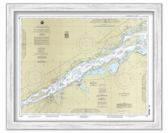 SAINT LAWRENCE RIVER, Croil Islands to Leishman Point, New York - 1992 Nautical Chart