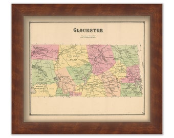 GLOCESTER, Rhode Island 1870 Map