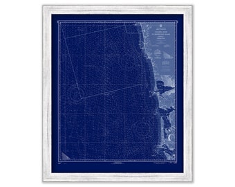 COLUMBIA RIVER to Destruction Island, Oregon/Washington  -  1968 Nautical Chart Blueprint