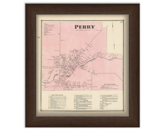 Village of PERRY, Wyoming County, New York 1866 Map