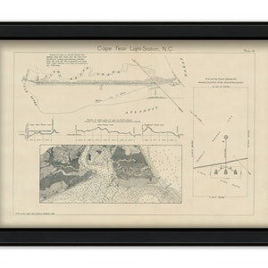 CAPE FEAR LIGHTHOUSE, Bald Head Island, North Carolina  - Site Plan for location of the Lighthouse 1900