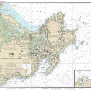 Ipswich Bay to Gloucester Harbor Rockport Harbor, Massachusetts 2013 Nautical Chart image 9