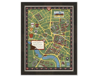 HARVARD UNIVERSITY, Cambridge, Massachusetts - 1927 Map