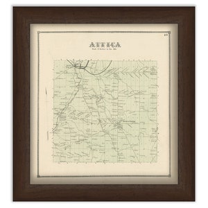 Town of ATTICA, Wyoming County, New York 1866 Map