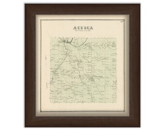 Town of ATTICA, Wyoming County, New York 1866 Map