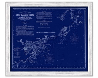 ROCKPORT, MANCHESTER and IPSWICH, Massachusetts and the surrounding area, 1899 Blueprint Map/Chart - by George Eldridge