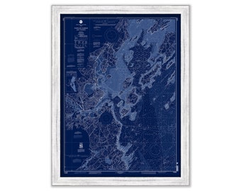 PORTLAND HARBOR, Maine - Nautical Chart Blueprint 2002