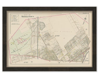 MIDDLETOWN, New York 1903 Map - Replica or Genuine Original