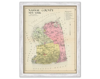NASSAU County, New York 1912 Map, Replica or GENUINE ORIGINAL