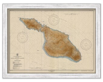 SANTA CATALINA ISLAND, California  - 1948 Nautical Chart