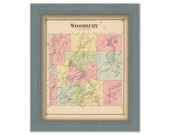 WOODBURY, Vermont - 1873 Map