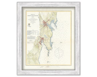 CAMDEN and ROCKPORT HARBORS, Maine  - 1864 Nautical Chart
