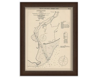 Stratford, Connecticut - Nautical Chart by George W. Eldridge 1901