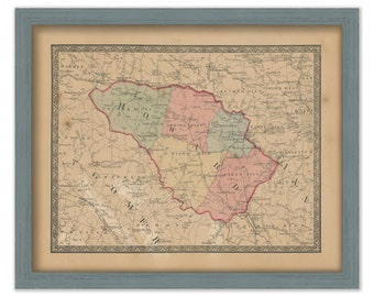 HOWARD COUNTY, Maryland 1866 Map, Replica or Genuine Original