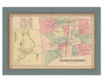 FAYSTON and WAITSFIELD, Vermont - 1873 Map