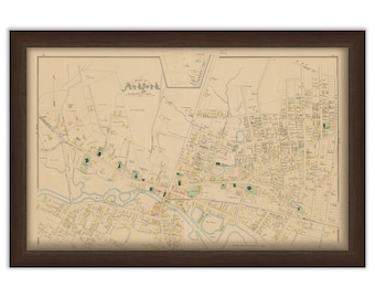 MEDFORD, Massachusetts 1889 Map - Replica or Genuine ORIGINAL