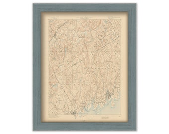 STAMFORD and GREENWICH, Connecticut 1893 Topographic Map - Replica or Genuine Original