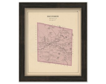 HENNIKER, New Hampshire 1892 Map,