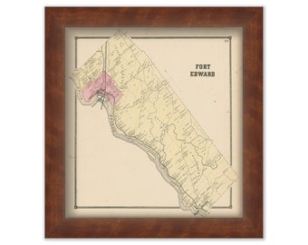 Town of FORT EDWARD, New York 1866 Map