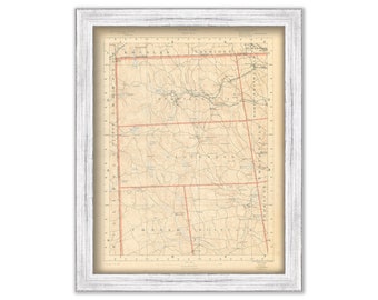 Burrillville, Glocester, Scituate and Foster, Rhode Island 1891 Topographic Map - Replica or Genuine Original