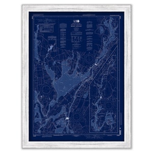 MOUNT HOPE BAY, Rhode Island - Nautical Chart Blueprint published in 2013
