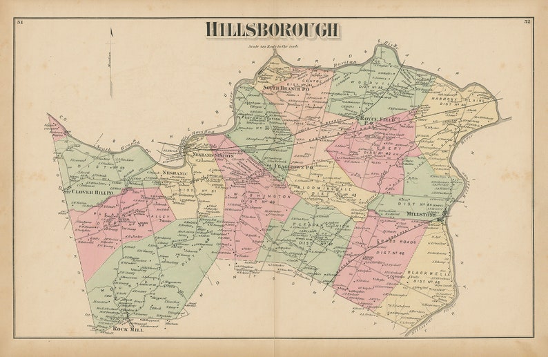 HILLSBOROUGH New Jersey 1873 Replica or Genuine Original Etsy